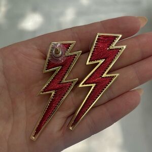 Mignonne Gavigan Red and Gold Bolt Earrings